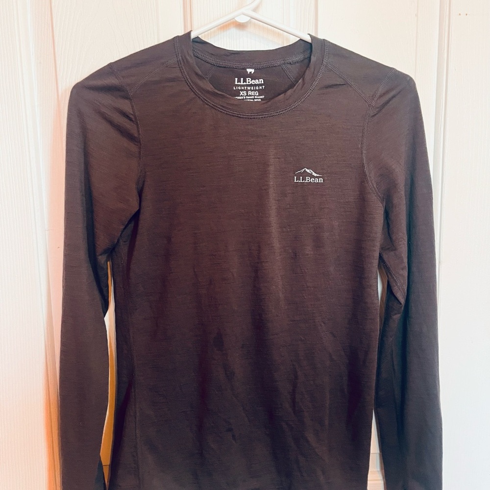 L.L. Bean women’s grey Shirt 100% merino wool